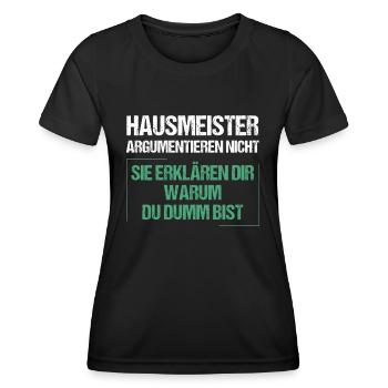 Caretakers don't argue - Women's Functional T-Shirt - black - Front - AI Model Female 172 light (172cm)