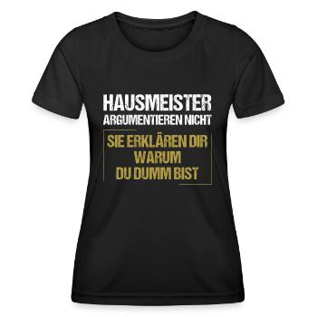 Caretakers don't argue - Women's Functional T-Shirt - black - Front - AI Model Female 172 light (172cm)