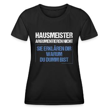 Caretakers don't argue - Women's Functional T-Shirt - black - Front - AI Model Female 172 light (172cm)