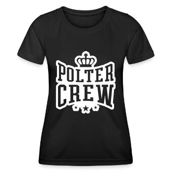 Polter Crew Fiançailles Mariage - T-shirt sport Femme - noir - Devant - AI Model Female 172 light (172cm)