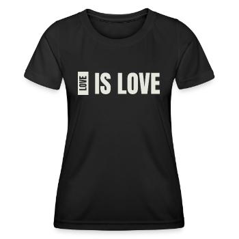 love is love - Frauen Funktions-T-Shirt - Schwarz - Vorne - AI Model Female 172 light (172cm)