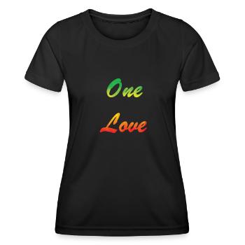 One Love - Frauen Funktions-T-Shirt - Schwarz - Vorne - AI Model Female 172 light (172cm)