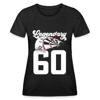 LEGENDARY 60 ANS FLÉCHETTES LÉGENDE 1961 - T-shirt sport Femme - noir - Devant - AI Model Female 172 light (172cm)