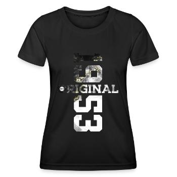 ORIGINAL COOL 73E ANNIVERSAIRE DE 1953 - T-shirt sport Femme - noir - Devant - AI Model Female 172 light (172cm)