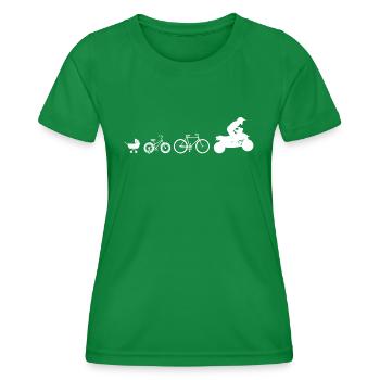 Quad ATV Offroad Evolution - T-shirt sport Femme - vert - Devant - AI Model Female 172 dark (172cm)