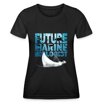 Raies manta Futur biologiste marin - T-shirt sport Femme - noir - Devant - AI Model Female 172 light (172cm)