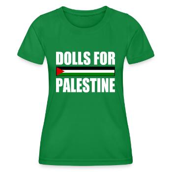 dolls for palestine - T-shirt sport Femme - vert - Devant - AI Model Female 172 dark (172cm)