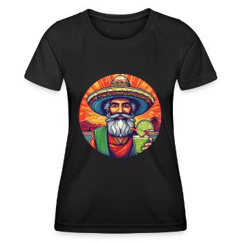 5 de Mayo Party Drinko de Mayo Mexican Man - Women's Functional T-Shirt - black - Front - AI Model Female 172 light (172cm)
