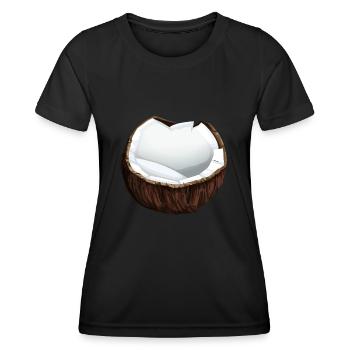 Coconut Coconut Coconut Fruit - Women's Functional T-Shirt - black - Front - AI Model Female 172 light (172cm)