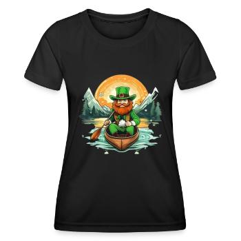Kayak Trèfle de la Saint-Patrick - T-shirt sport Femme - noir - Devant - AI Model Female 172 light (172cm)