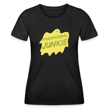 Paranormal Junkie, Geisterjäger - Frauen Funktions-T-Shirt - Schwarz - Vorne - AI Model Female 172 light (172cm)