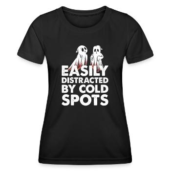Facilement distrait par les points froids - T-shirt sport Femme - noir - Devant - AI Model Female 172 light (172cm)