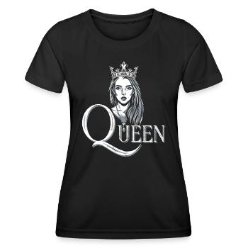 Queen - Frauen Funktions-T-Shirt - Schwarz - Vorne - AI Model Female 172 light (172cm)