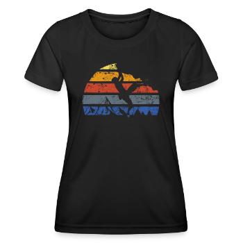 climbing - Frauen Funktions-T-Shirt - Schwarz - Vorne - AI Model Female 172 light (172cm)