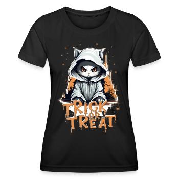 Trick or Treat - Süßes oder Saures - Halloween - Frauen Funktions-T-Shirt - Schwarz - Vorne - AI Model Female 172 light (172cm)