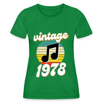 né 1978 millésime 78 idée cadeau anniversaire - T-shirt sport Femme - vert - Devant - AI Model Female 172 dark (172cm)