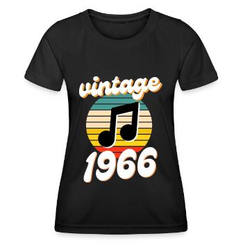 geboren 1966 jahrgang 66 geschenk idee geburtstag - Frauen Funktions-T-Shirt - Schwarz - Vorne - AI Model Female 172 light (172cm)
