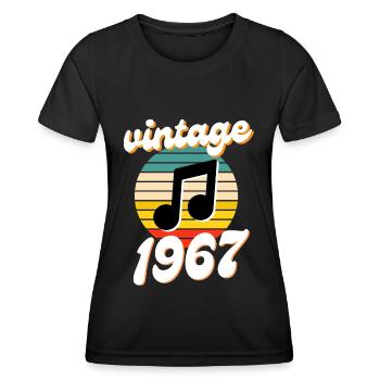 born 1967 year 67 gift idea birthday - Women's Functional T-Shirt - black - Front - AI Model Female 172 light (172cm)