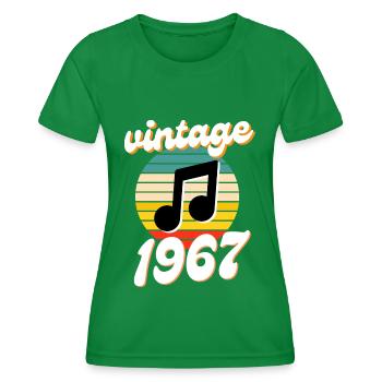 né 1967 année 67 idée cadeau anniversaire - T-shirt sport Femme - vert - Devant - AI Model Female 172 dark (172cm)