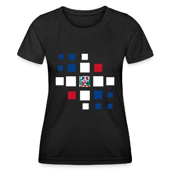 République dominicaine Flag Dom Rep Flag Voyage - T-shirt sport Femme - noir - Devant - AI Model Female 172 light (172cm)
