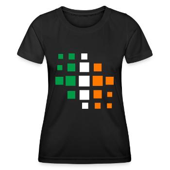 Ireland Flag Vintage Irish Flag Dublin - Women's Functional T-Shirt - black - Front - AI Model Female 172 light (172cm)