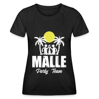 Malle Party Team Holidays Mallorca - Women's Functional T-Shirt - black - Front - AI Model Female 172 light (172cm)