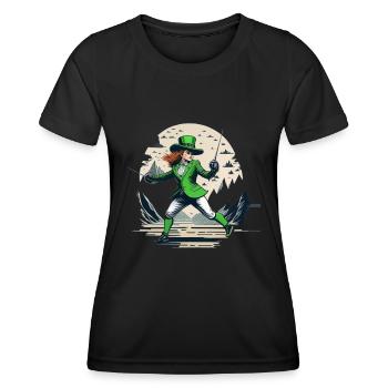 St. Patrick's Day Shamrock Fencing - Women's Functional T-Shirt - black - Front - AI Model Female 172 light (172cm)