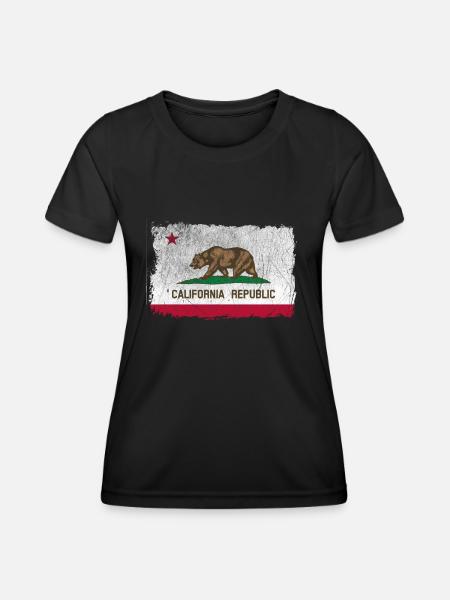 California Republic - Vintage - T-shirt sport Femme - noir