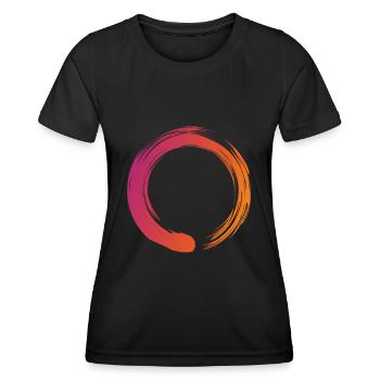 Zen Cirlce - Zen, Enso, Meditation, Buddhism - Women's Functional T-Shirt - black - Front - AI Model Female 172 light (172cm)