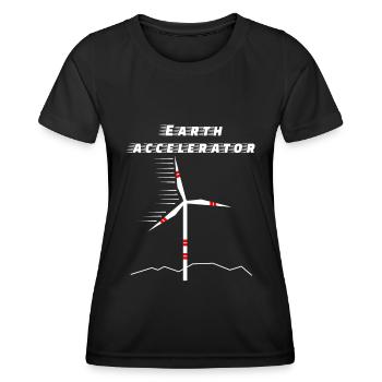 Accélérateur de terre d’éolienne Environnement Futur Solaire - T-shirt sport Femme - noir - Devant - AI Model Female 172 light (172cm)