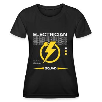 Circuits de tension Electro Electro Electrician - T-shirt sport Femme - noir - Devant - AI Model Female 172 light (172cm)