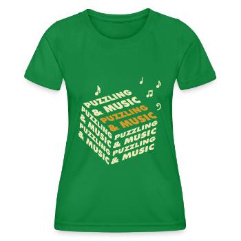Musik- und Rätsel-Puzzler-Puzzler-Hobby - Frauen Funktions-T-Shirt - Kelly Green - Vorne - AI Model Female 172 dark (172cm)