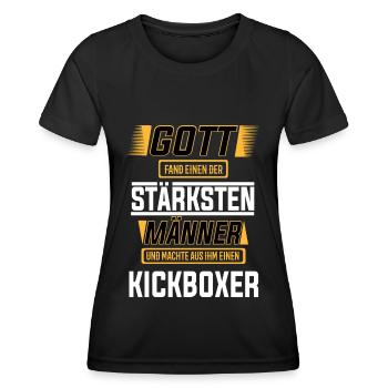 Kickboxer einer der stärksten Männer der Welt - Frauen Funktions-T-Shirt - Schwarz - Vorne - AI Model Female 172 light (172cm)