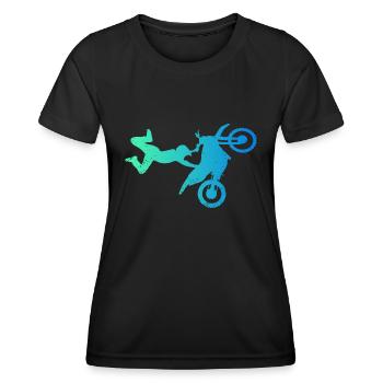 Motocross Dirt Bike Rider Motorcycle - Women's Functional T-Shirt - black - Front - AI Model Female 172 light (172cm)