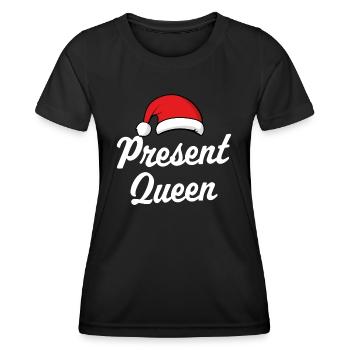 Present Queen - Women's Functional T-Shirt - black - Front - AI Model Female 172 light (172cm)