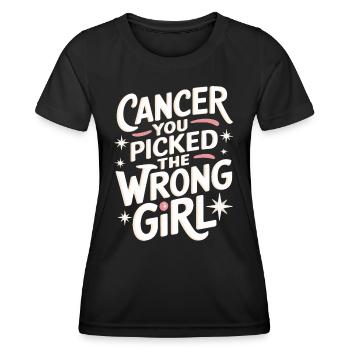 Cancer Awareness Cancer Breast Cancer - Women's Functional T-Shirt - black - Front - AI Model Female 172 light (172cm)