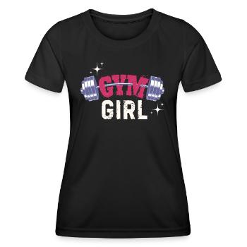 GYM GIRL - T-shirt sport Femme - noir - Devant - AI Model Female 172 light (172cm)