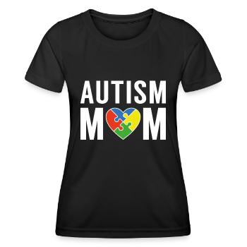 Maman autiste - T-shirt sport Femme - noir - Devant - AI Model Female 172 light (172cm)
