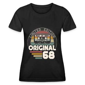 Vintage 1968 Retro Vintage Birthday Gift - Women's Functional T-Shirt - black - Front - AI Model Female 172 light (172cm)