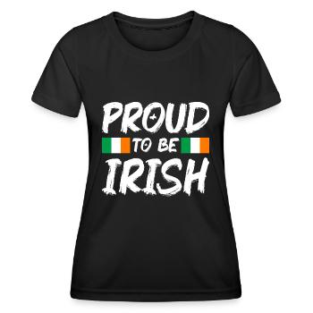 Ireland Flag Vintage Irish Flag Dublin - Women's Functional T-Shirt - black - Front - AI Model Female 172 light (172cm)