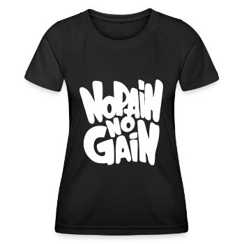 Gym Sport Kraftsport - Frauen Funktions-T-Shirt - Schwarz - Vorne - AI Model Female 172 light (172cm)