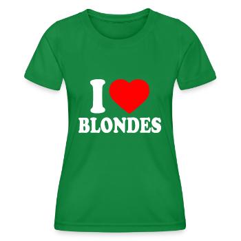 I love blondes - T-shirt sport Femme - vert - Devant - AI Model Female 172 dark (172cm)