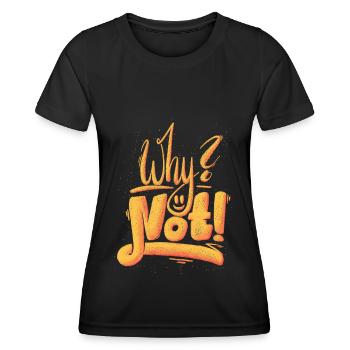 Pourquoi pas le point d’exclamation - T-shirt sport Femme - noir - Devant - AI Model Female 172 light (172cm)