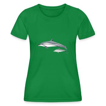 Spinner Delphin - Langschnauzendelfin - dauphin - Frauen Funktions-T-Shirt - Kelly Green - Vorne - AI Model Female 172 dark (172cm)