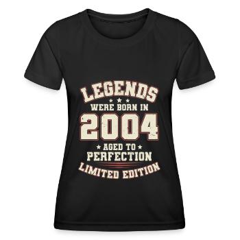 2004 Vintage Born Legends Vintage Anniversaire - T-shirt sport Femme - noir - Devant - AI Model Female 172 light (172cm)