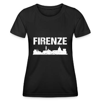 Firenze Skyline Florenz - Frauen Funktions-T-Shirt - Schwarz - Vorne - AI Model Female 172 light (172cm)