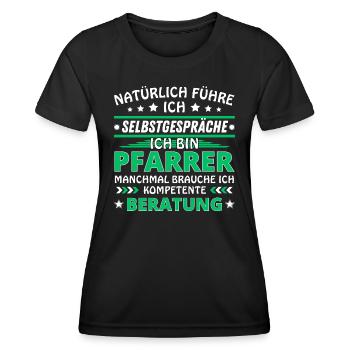I Talk to Myself - Pastor Edition - Women's Functional T-Shirt - black - Front - AI Model Female 172 light (172cm)
