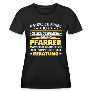 I Talk to Myself - Pastor Edition - Women's Functional T-Shirt - black - Front - AI Model Female 172 light (172cm)