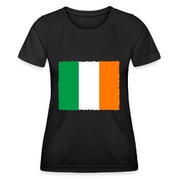 Ireland Flag Vintage Irish Flag Dublin - Women's Functional T-Shirt - black - Front - AI Model Female 172 light (172cm)