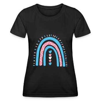 Transgender Boho Regenbogen Trans Pride - Frauen Funktions-T-Shirt - Schwarz - Vorne - AI Model Female 172 light (172cm)